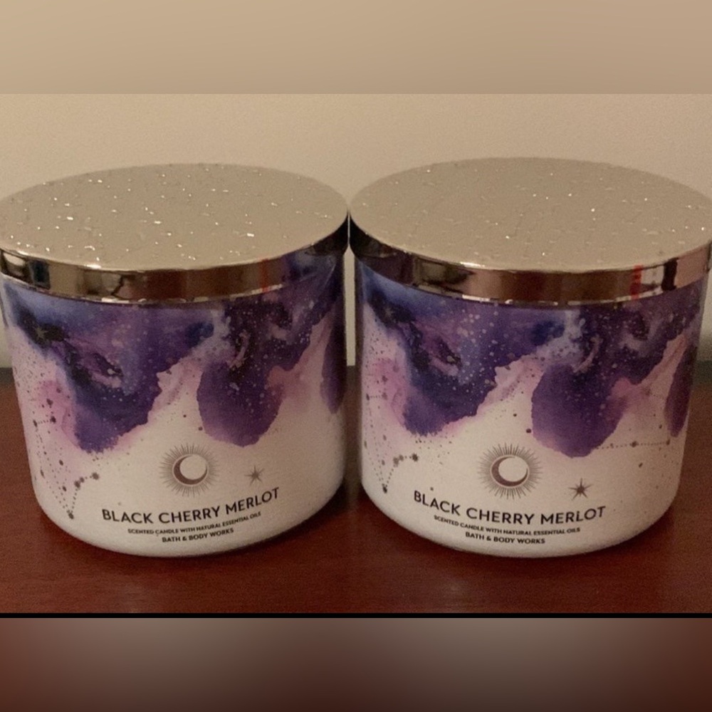 2 x Black Cherry Merlot 3 Wick Candles from Bath & Body Works